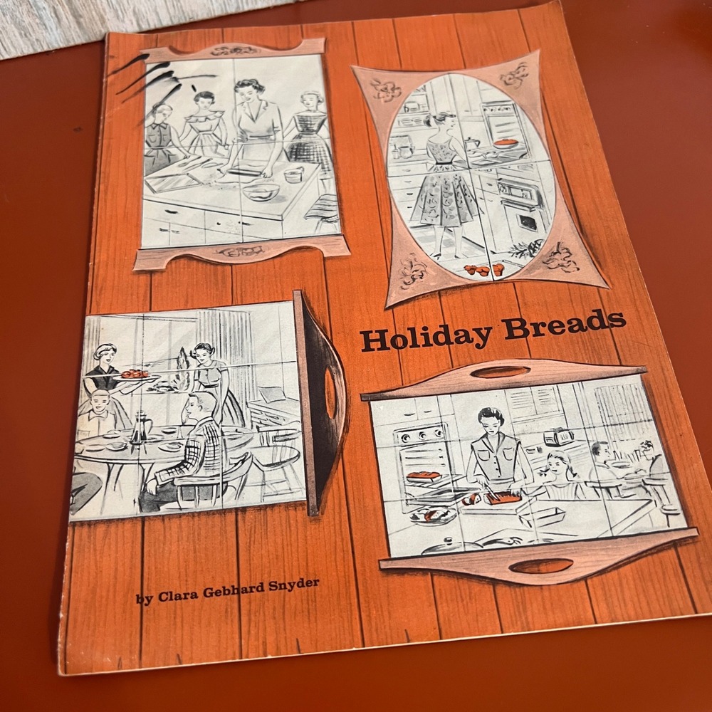 Holiday Breads Vintage Cookbook Clara Gebhard Snyder Mid Century Recipes Booklet